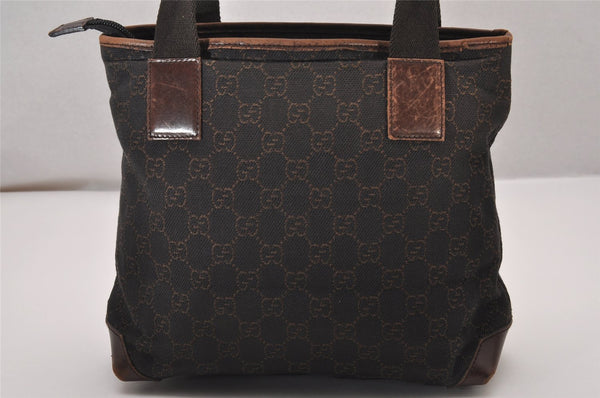 Authentic GUCCI Shoulder Tote Bag Purse GG Canvas Leather 28893 Brown 6849I