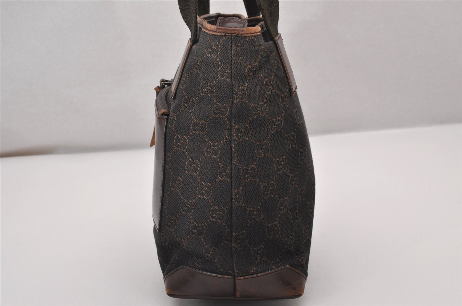 Authentic GUCCI Shoulder Tote Bag Purse GG Canvas Leather 28893 Brown 6849I