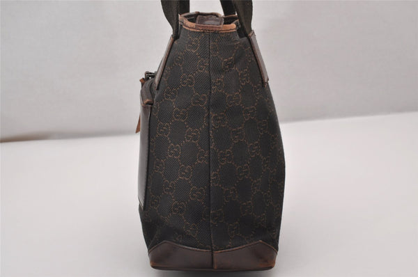 Authentic GUCCI Shoulder Tote Bag Purse GG Canvas Leather 28893 Brown 6849I