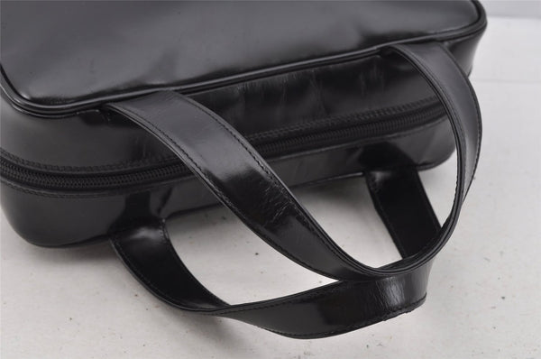 Authentic GUCCI Interlocking G 2Way Hand Bag Purse Enamel Black Junk 6853I