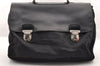 Authentic PRADA Vintage Nylon Tessuto Leather Business BriefCase Black 6854I