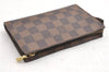 Authentic Louis Vuitton Damier Pouch Purse For Bucket PM LV 6855F