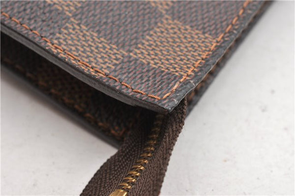 Authentic Louis Vuitton Damier Pouch Purse For Bucket PM LV 6855F