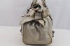 Authentic MIU MIU Ribbon Leather 2Way Shoulder Hand Bag Light Gray 6855I