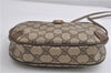 Authentic GUCCI Web Sherry Line Shoulder Cross Bag GG PVC Leather Brown 6858F