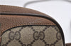 Authentic GUCCI Web Sherry Line Shoulder Cross Bag GG PVC Leather Brown 6858F