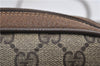 Authentic GUCCI Web Sherry Line Shoulder Cross Bag GG PVC Leather Brown 6858F