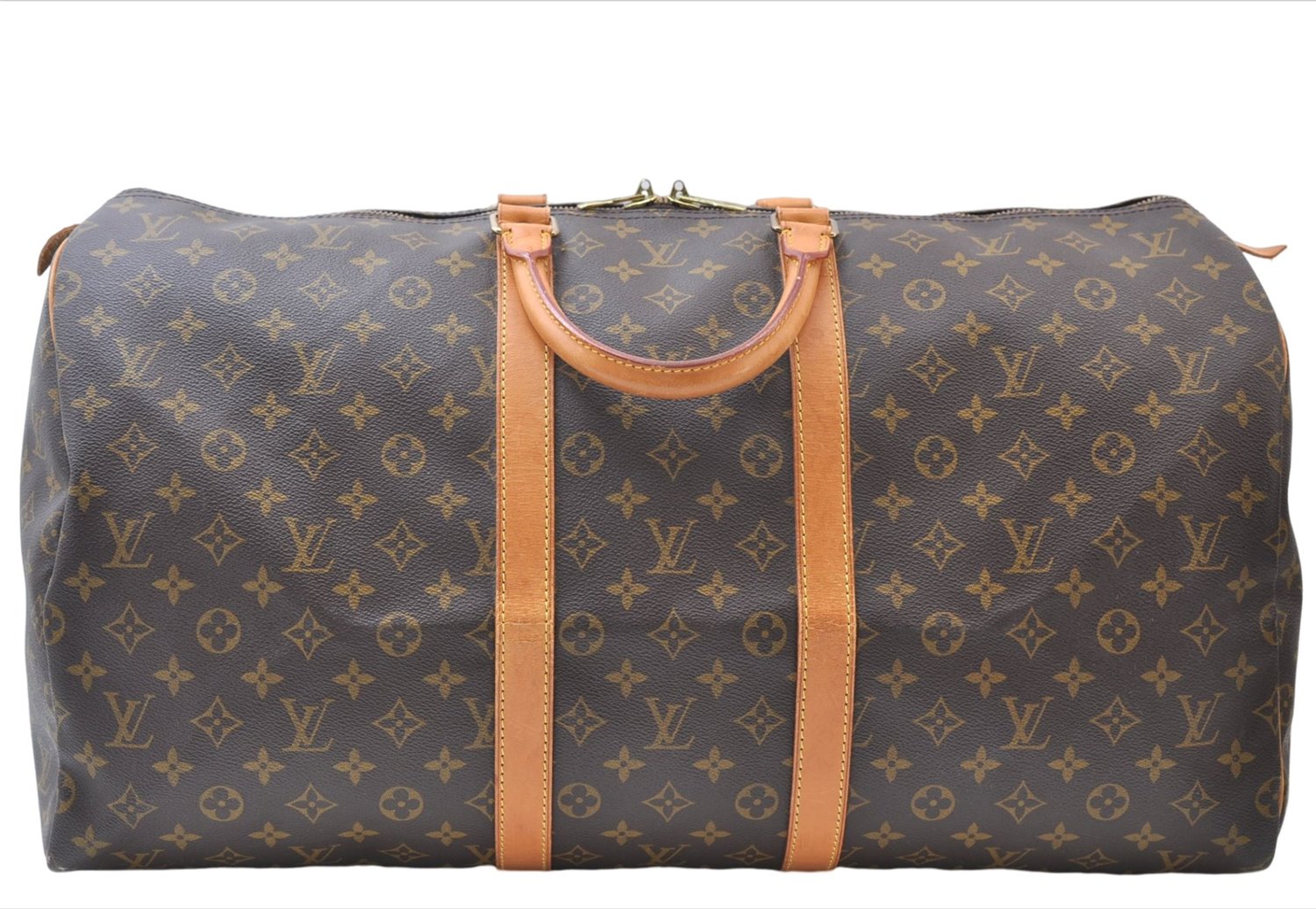 Authentic Louis Vuitton Monogram Keepall 55 Travel Boston Bag M41424 LV 6860E