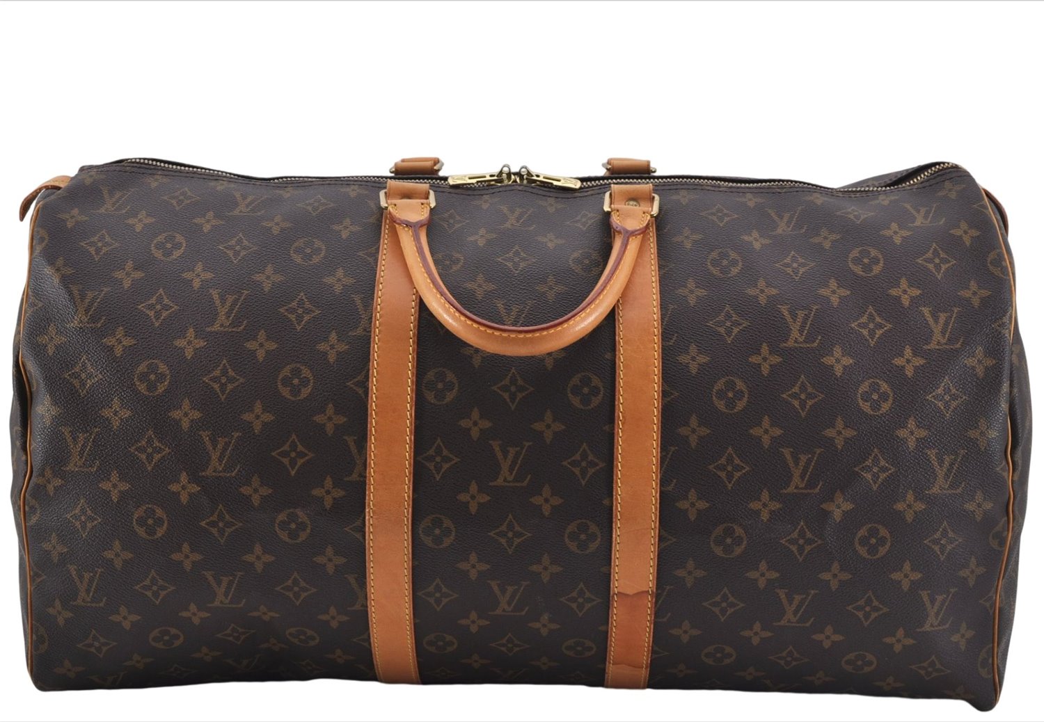 Authentic Louis Vuitton Monogram Keepall 55 Travel Boston Bag M41424 LV 6861E