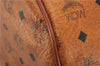 Authentic MCM Vintage Visetos Leather 2Way Travel Boston Bag Brown 6862F