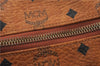 Authentic MCM Vintage Visetos Leather 2Way Travel Boston Bag Brown 6862F