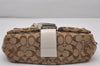 Authentic COACH Signature Shoulder Hand Bag Canvas Leather 6314 Brown 6862I