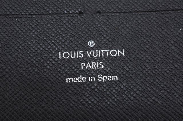 Authentic Louis Vuitton Damier Graphite Zippy Organizer Wallet N63077 Box 6865E