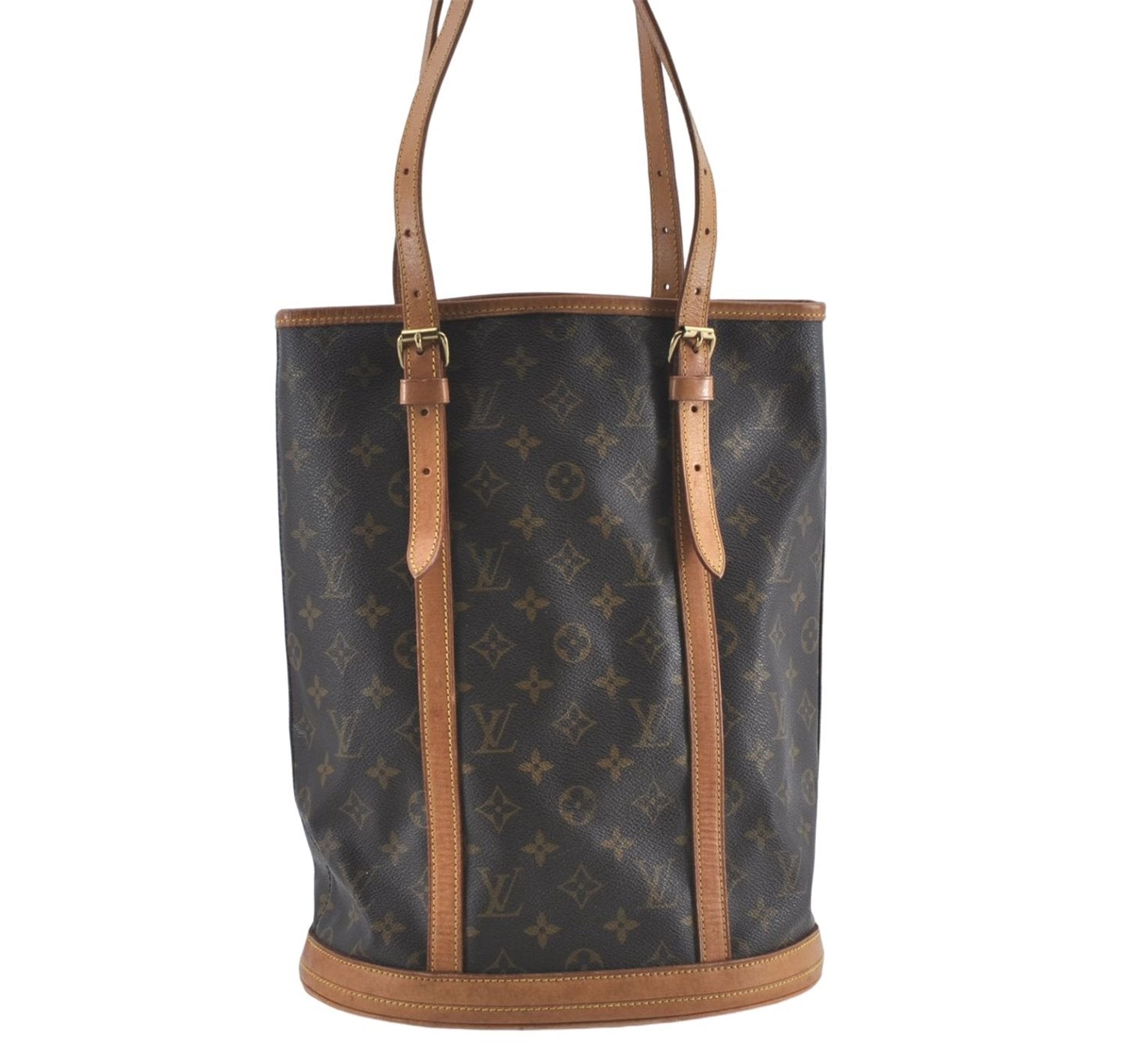 Authentic Louis Vuitton Monogram Bucket GM Shoulder Bag M42236 LV Junk 6866B