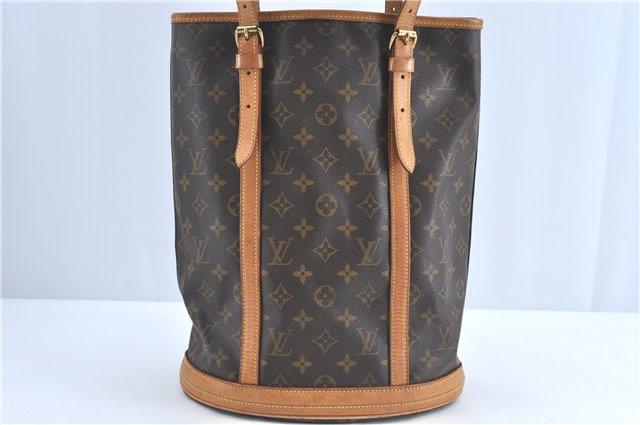 Authentic Louis Vuitton Monogram Bucket GM Shoulder Bag M42236 LV Junk 6866B