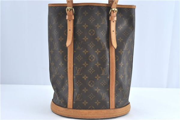 Authentic Louis Vuitton Monogram Bucket GM Shoulder Bag M42236 LV Junk 6866B
