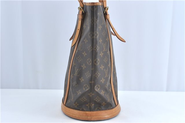 Authentic Louis Vuitton Monogram Bucket GM Shoulder Bag M42236 LV Junk 6866B