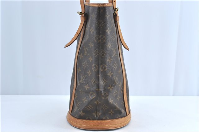 Authentic Louis Vuitton Monogram Bucket GM Shoulder Bag M42236 LV Junk 6866B