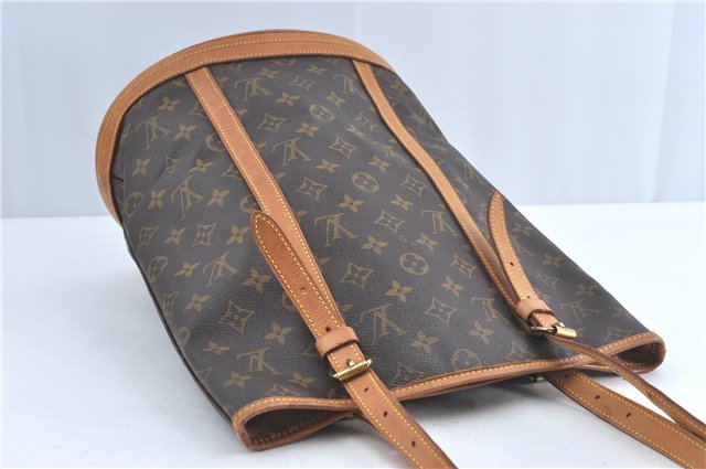Authentic Louis Vuitton Monogram Bucket GM Shoulder Bag M42236 LV Junk 6866B