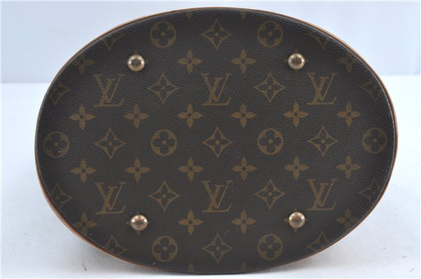 Authentic Louis Vuitton Monogram Bucket GM Shoulder Bag M42236 LV Junk 6866B