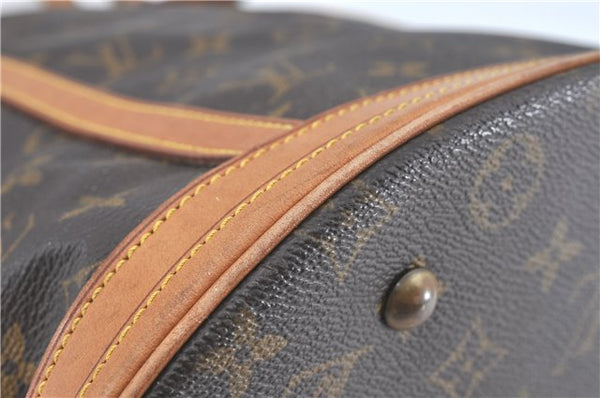 Authentic Louis Vuitton Monogram Bucket GM Shoulder Bag M42236 LV Junk 6866B