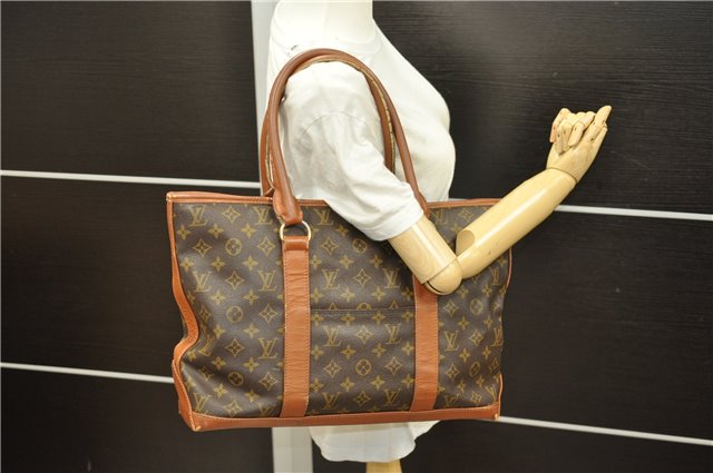Auth Louis Vuitton Monogram Sac Weekend PM Vintage Tote Hand Bag M42425 LV 6866D