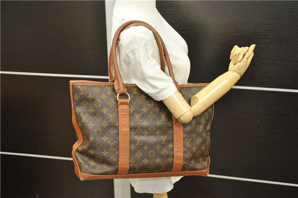 Auth Louis Vuitton Monogram Sac Weekend PM Vintage Tote Hand Bag M42425 LV 6866D