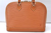 Authentic Louis Vuitton Epi Alma PM Hand Bag Brown M52148 LV 6867E