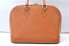 Authentic Louis Vuitton Epi Alma PM Hand Bag Brown M52148 LV 6867E