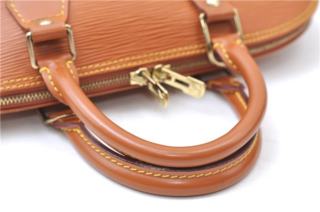 Authentic Louis Vuitton Epi Alma PM Hand Bag Brown M52148 LV 6867E