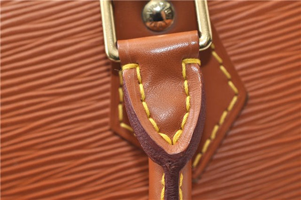 Authentic Louis Vuitton Epi Alma PM Hand Bag Brown M52148 LV 6867E