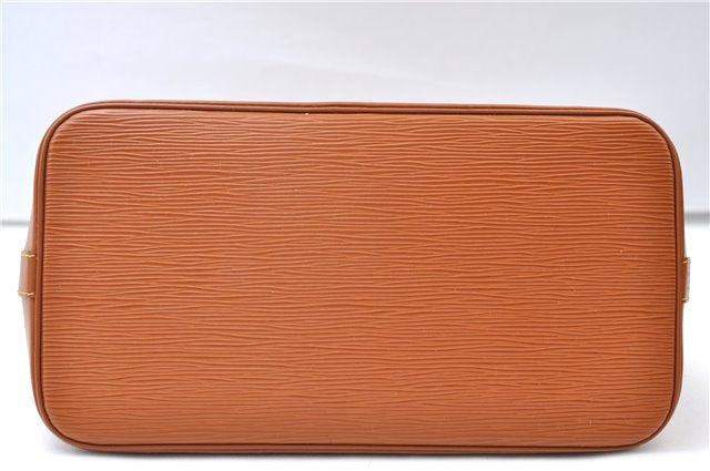 Authentic Louis Vuitton Epi Alma PM Hand Bag Brown M52148 LV 6867E