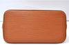 Authentic Louis Vuitton Epi Alma PM Hand Bag Brown M52148 LV 6867E