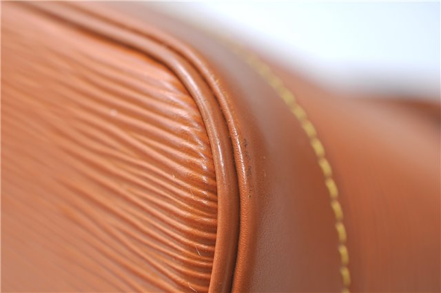 Authentic Louis Vuitton Epi Alma PM Hand Bag Brown M52148 LV 6867E