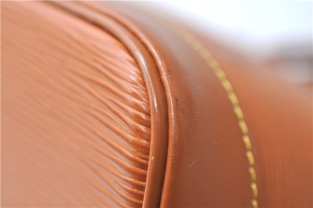 Authentic Louis Vuitton Epi Alma PM Hand Bag Brown M52148 LV 6867E