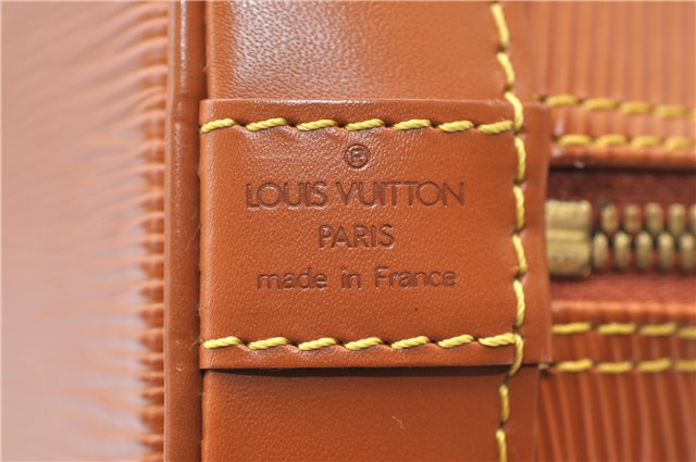 Authentic Louis Vuitton Epi Alma PM Hand Bag Brown M52148 LV 6867E