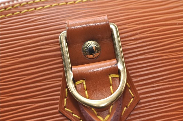 Authentic Louis Vuitton Epi Alma PM Hand Bag Brown M52148 LV 6867E