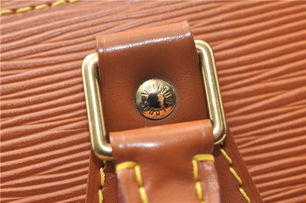 Authentic Louis Vuitton Epi Alma PM Hand Bag Brown M52148 LV 6867E