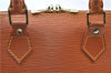 Authentic Louis Vuitton Epi Alma PM Hand Bag Brown M52148 LV 6867E