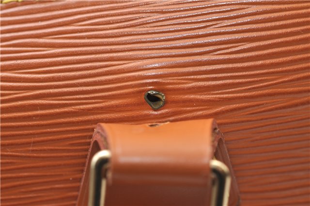 Authentic Louis Vuitton Epi Alma PM Hand Bag Brown M52148 LV 6867E