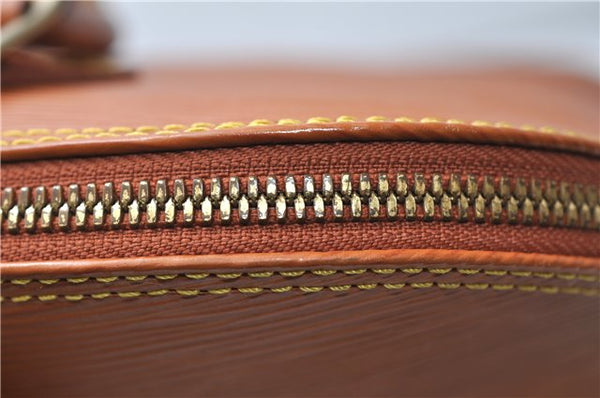 Authentic Louis Vuitton Epi Alma PM Hand Bag Brown M52148 LV 6867E