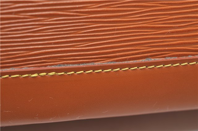 Authentic Louis Vuitton Epi Alma PM Hand Bag Brown M52148 LV 6867E