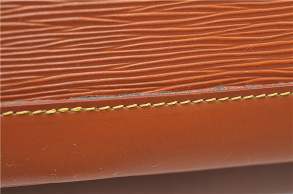 Authentic Louis Vuitton Epi Alma PM Hand Bag Brown M52148 LV 6867E