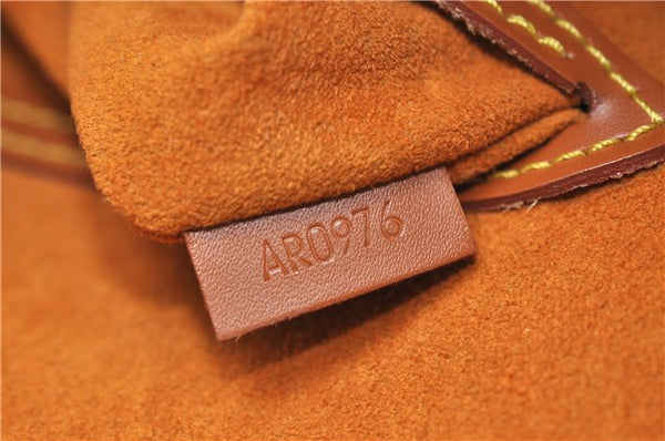 Authentic Louis Vuitton Epi Alma PM Hand Bag Brown M52148 LV 6867E