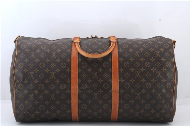 Auth LOUIS VUITTON Monogram Keepall Bandouliere 60 Boston Bag M41412 LV 6870C