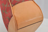 Authentic COACH Vintage Signature Hand Bag Purse Canvas Leather 6092 Red 6873I