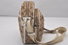 Authentic COACH Signature Shoulder Crossbody Bag Canvas Leather 6451 Brown 6874I