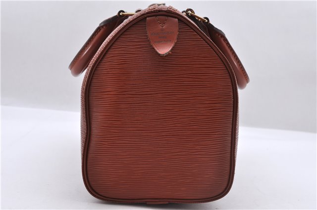 Authentic Louis Vuitton Epi Speedy 25 Hand Boston Bag Brown M43013 LV 6877D