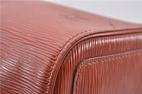 Authentic Louis Vuitton Epi Speedy 25 Hand Boston Bag Brown M43013 LV 6877D