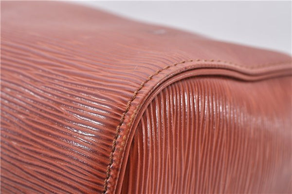 Authentic Louis Vuitton Epi Speedy 25 Hand Boston Bag Brown M43013 LV 6877D